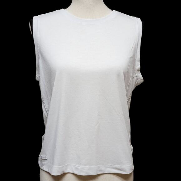 Columbia Titanium White Tank Top Womens Sz L Crew Neck Shirt Top Active Athletic - Picture 1 of 9